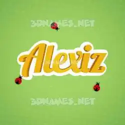 alexiz in Ladybugs style - 3D name wallpaper