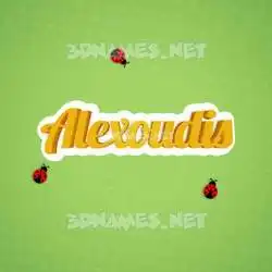 alexoudis in Ladybugs style - 3D name wallpaper