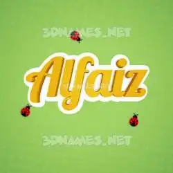 alfaiz in Ladybugs style - 3D name wallpaper
