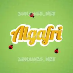 algafri in Ladybugs style - 3D name wallpaper
