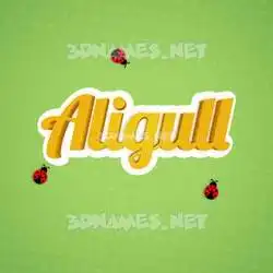 aligull in Ladybugs style - 3D name wallpaper