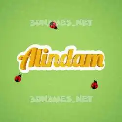 alindam in Ladybugs style - 3D name wallpaper