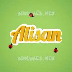 alisan in Ladybugs style - 3D name wallpaper