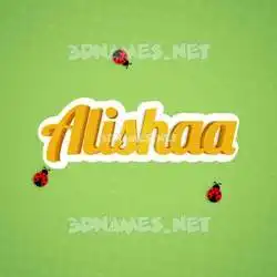 alishaa in Ladybugs style - 3D name wallpaper