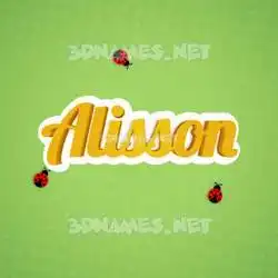 alisson in Ladybugs style - 3D name wallpaper