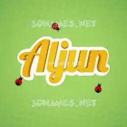 aljun in Ladybugs style - 3D name wallpaper