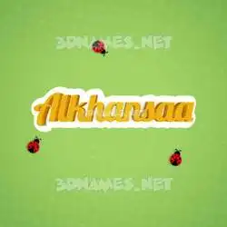 alkhansaa in Ladybugs style - 3D name wallpaper