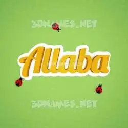 allaba in Ladybugs style - 3D name wallpaper