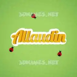 allaudin in Ladybugs style - 3D name wallpaper