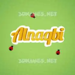 alnaqbi in Ladybugs style - 3D name wallpaper