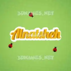alnatsheh in Ladybugs style - 3D name wallpaper
