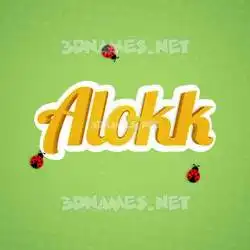 alokk in Ladybugs style - 3D name wallpaper