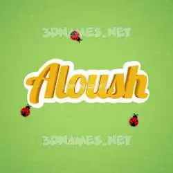aloush in Ladybugs style - 3D name wallpaper