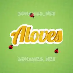 aloves in Ladybugs style - 3D name wallpaper
