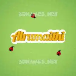 alrumaithi in Ladybugs style - 3D name wallpaper