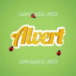 alvert in Ladybugs style - 3D name wallpaper