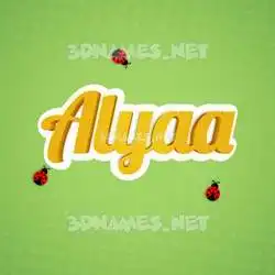 alyaa in Ladybugs style - 3D name wallpaper