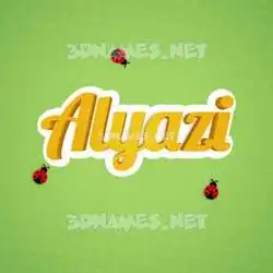 alyazi in Ladybugs style - 3D name wallpaper