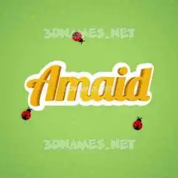 amaid in Ladybugs style - 3D name wallpaper