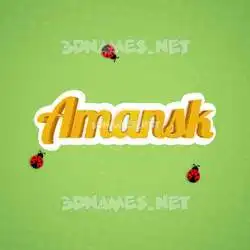 amansk in Ladybugs style - 3D name wallpaper