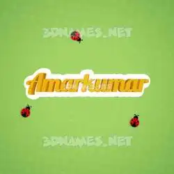 amarkumar in Ladybugs style - 3D name wallpaper