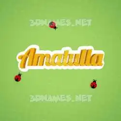 amatulla in Ladybugs style - 3D name wallpaper