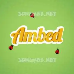 ambed in Ladybugs style - 3D name wallpaper