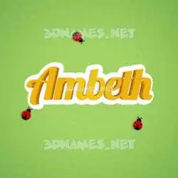 ambeth in Ladybugs style - 3D name wallpaper