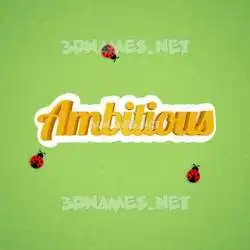 ambitious in Ladybugs style - 3D name wallpaper
