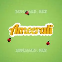 ameerali in Ladybugs style - 3D name wallpaper