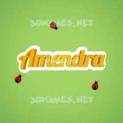 amendra in Ladybugs style - 3D name wallpaper
