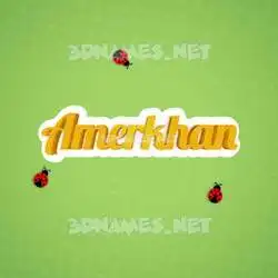 amerkhan in Ladybugs style - 3D name wallpaper