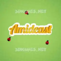 amideast in Ladybugs style - 3D name wallpaper