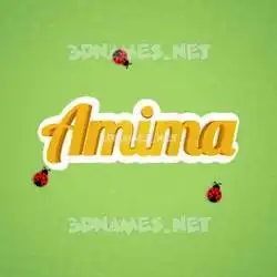 amima in Ladybugs style - 3D name wallpaper