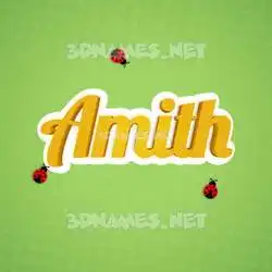 amith in Ladybugs style - 3D name wallpaper
