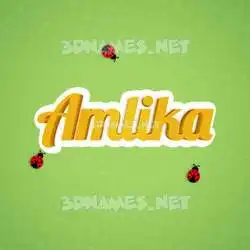amlika in Ladybugs style - 3D name wallpaper