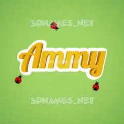 ammy in Ladybugs style - 3D name wallpaper