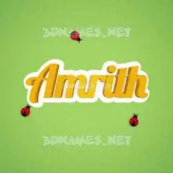 amrith in Ladybugs style - 3D name wallpaper