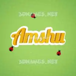 amshu in Ladybugs style - 3D name wallpaper