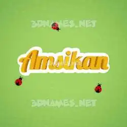 amsikan in Ladybugs style - 3D name wallpaper