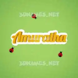 amuratha in Ladybugs style - 3D name wallpaper