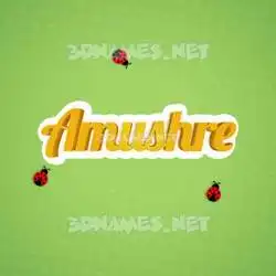 amushre in Ladybugs style - 3D name wallpaper