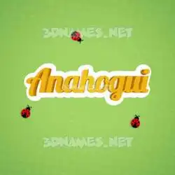 anahogui in Ladybugs style - 3D name wallpaper