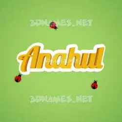 anahul in Ladybugs style - 3D name wallpaper