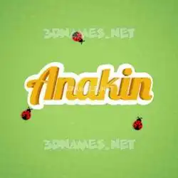 anakin in Ladybugs style - 3D name wallpaper