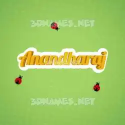 anandharaj in Ladybugs style - 3D name wallpaper