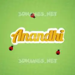 anandhi in Ladybugs style - 3D name wallpaper