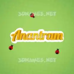 anantram in Ladybugs style - 3D name wallpaper