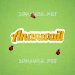 ananwail in Ladybugs style - 3D name wallpaper