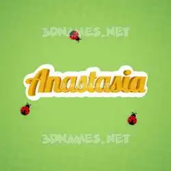 anastasia in Ladybugs style - 3D name wallpaper